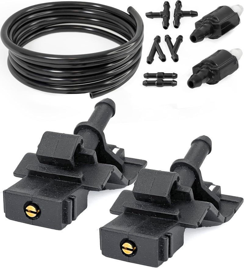 Click&Fit Windshield Washer Nozzles Repair Kit compatible with Toyota Highlander 07-24, RAV4 Corolla Camry 4Runner Prius Sequoia, Lexus RX350 ES350 ES300h GX460 – Replaces 8538112300, Extension Set - Image 1